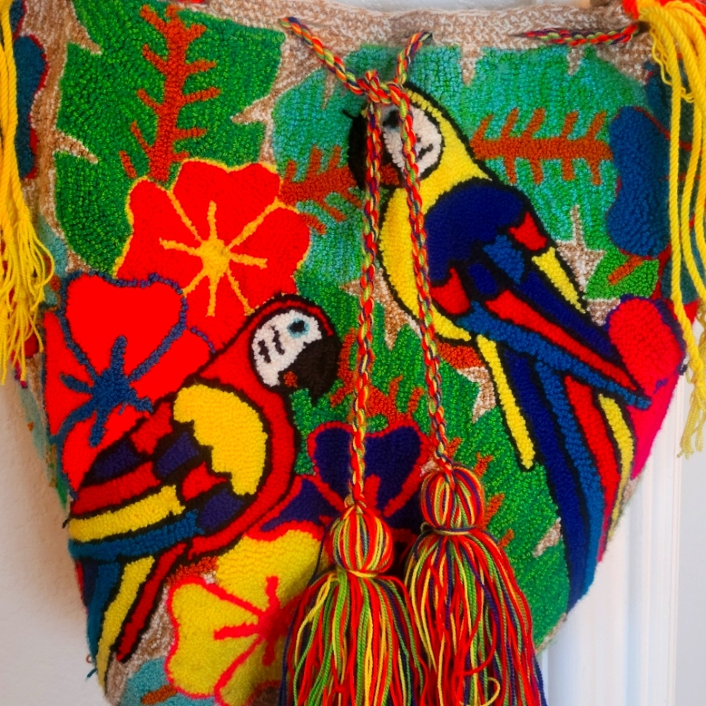 Colorful Parrot Tapestry Bag/purse